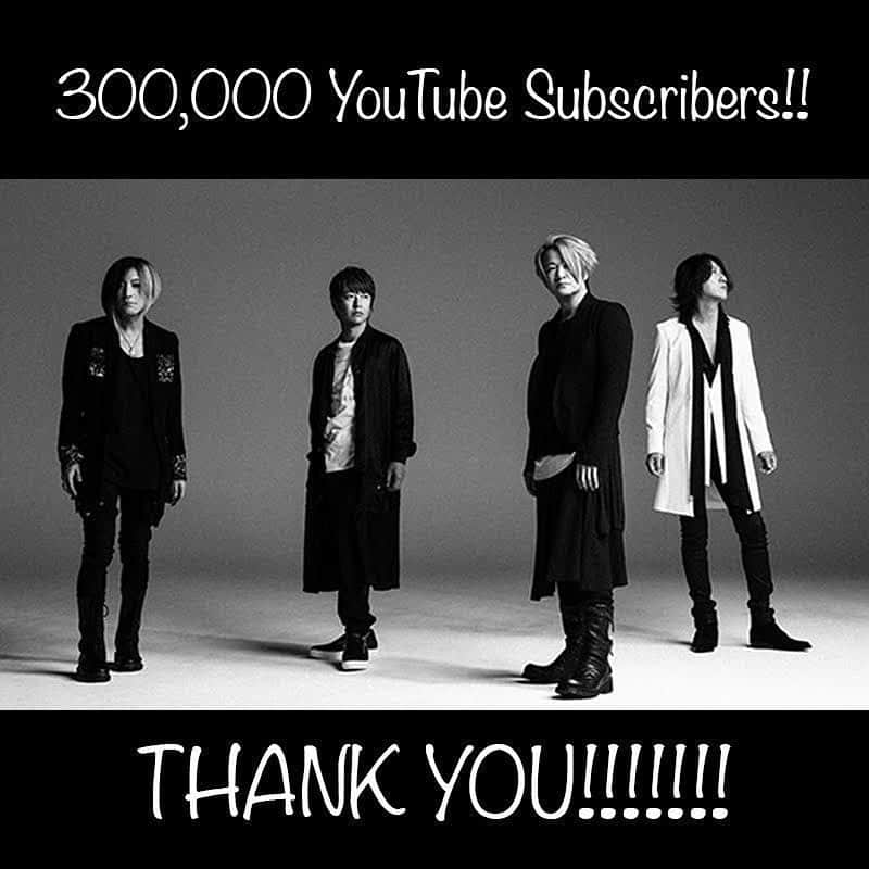 GLAYさんのインスタグラム写真 - (GLAYInstagram)「GLAY Official YouTubeチャンネルの登録者が300,000人に到達しました！ 今後も皆様に楽しんでいただける動画コンテンツを更新していきます。 #GLAY #YouTube #30万人」11月12日 15時02分 - glay0525_official