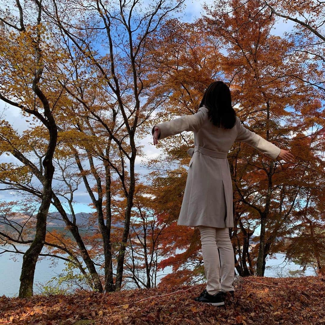 早川茉希さんのインスタグラム写真 - (早川茉希Instagram)「📍山中湖🍁  テレビ東京「よじごじDays」でお伝えした 山中湖周辺の紅葉リポート🎤  局アナ時代以来の遠出ロケで 楽しかった〜🥺✨  今年は紅葉狩りできないと思っていたけど、 お仕事で山中湖、箱根と2カ所行くことができました🥰  山中湖周辺の紅葉ライトアップは、 11月15日まで💡✨ 沢山の方がカメラを片手に 夜のお散歩を楽しんでいましたよ📸  日没後はとっても冷えるので 厚着必須です🧥🧣  #山中湖 #紅葉 #テレビ東京 #テレ東 #よじごじdays #よじごじdays火曜日 #リポーター #ロケ #フリーアナウンサー #早川茉希 #山梨観光 #紅葉狩り #紅葉ライトアップ #夜は寒くて #マウスシールドに一瞬でハート型が出現する笑 #♡ #7枚目」11月13日 1時34分 - maki_hayakawa