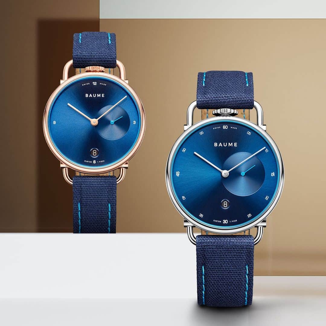 ボーンメルシーのインスタグラム：「The BAUME Collection is back!   Say hello to six new contemporary models - all with BAUME’s notorious aesthetic: an approach combining creativity, convenience and respect for the environment.   Sound too good to be true? Wait, there’s more…   The collection contains no precious materials or animal products and unused components are recycled. All interchangeable straps are made from natural, upcycled or recycled textiles such as RPET whilst 2% of sales from each BAUME model goes to NGOs worldwide.    Check the link in our bio to get your sustainable hands on one of our BAUME pieces. -- Baume 10601 Baume 10603 Baume 10602 Baume 10600 Baume 10599 Baume 10604   An off-center crown at 12 o’clock in the spirit of the pocket watch, moving lugs for better comfort and a system of interchangeable straps with buttons for more convenience. -- #baumeetmercier #baumeocean #swissmade #sustainable #design #naturalmaterials #recycled #wastefreeoceans #sequalinitiative」