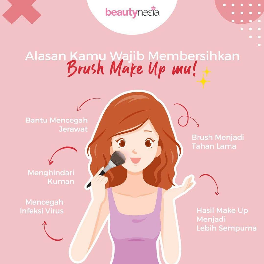 Beauty | Health | Fashionさんのインスタグラム写真 - (Beauty | Health | FashionInstagram)「Beautynesian! Siapa nih yang masih males malesan bersihin brsuh make up. Meski terkesan nya spele tapi ternyata kebersihan alat make up juga penting buat kulit wajah. Brush yang kotor akan jadi tempat berkembang biak bakteri yang bisa menimbulkan masalah-masalah buat kulit wajah seperti jerawat serta infeksi. Selain itu, kalau kamu gak rajin membersihkan brush make up, maka akan dipenuhi dengan penumpukan produk dan kusut dengan minyak serta kotoran. ⁣ ⁣ Makanya mulai sekarang yuk lebih sering lagi bersihin brush make up. Karena dengan brush make up yang bersih akan menjaga kulit dari kuman serta membuat make up menjadi lebih tahan lama.⁣ ⁣ Coba komen dong, kapan terakhir kali kamu bersihin brush make up ?⁣ ⁣ --⁣ #BeautynesiaID #MakeUpTips #BrushMakeUp #TipsMakeUp #MakeUpPemula」11月12日 19時56分 - beautynesia.id