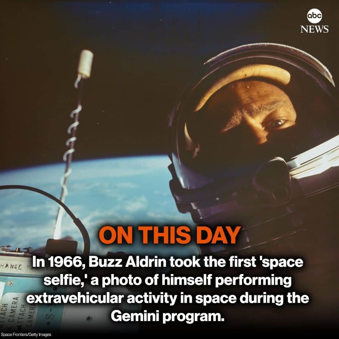 ABC Newsさんのインスタグラム写真 - (ABC NewsInstagram)「ON THIS DAY: In 1966, Buzz Aldrin took the first known ‘space selfie,’ a photo of himself performing extravehicular activity in space during the Gemini program. #onthisday #space #selfie #photography #nasa #buzzaldrin」11月12日 20時12分 - abcnews