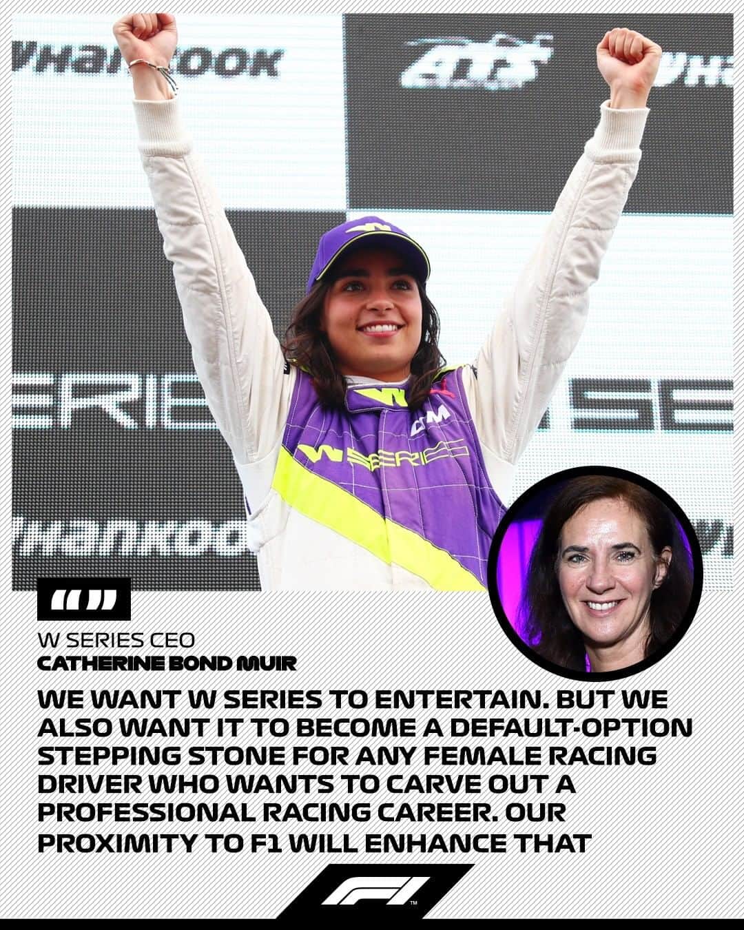 F1さんのインスタグラム写真 - (F1Instagram)「Catherine Bond Muir is excited for the future of W Series and its drivers  The international single-seater championship for female drivers will be on the support bill for eight Grands Prix in 2021 as part of a new partnership with Formula 1  #F1 #Formula1 #WSeries #WSeriesRacing @wseriesracing #Motorsports」11月12日 20時55分 - f1