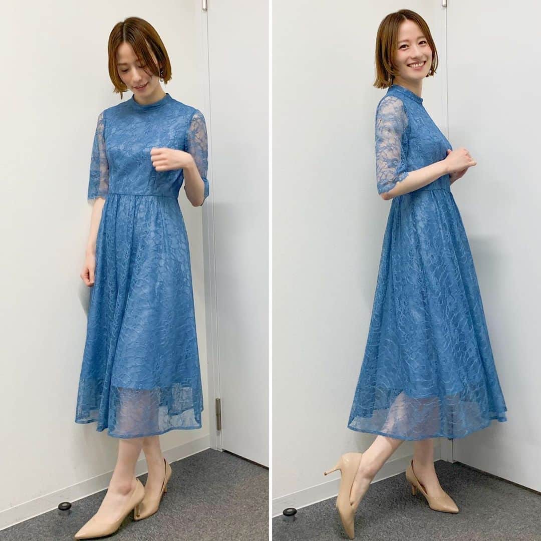 のインスタグラム：「ㅤㅤㅤㅤㅤㅤㅤㅤㅤㅤㅤㅤㅤ 『BSイレブン競馬中継 SUNDAY』 (2020.5.31分)のお衣装です☻ ㅤㅤㅤㅤㅤㅤㅤㅤㅤㅤㅤㅤㅤ ドレス♥︎AIMER #aimer  ㅤㅤㅤㅤㅤㅤㅤㅤㅤㅤㅤㅤㅤ レースかわい🥰 ㅤㅤㅤㅤㅤㅤㅤㅤㅤㅤㅤㅤㅤ #衣装戦隊ミヤジマン #衣装 #fashion #ファッション #ootd #ootdfashion #コーディネート #今日のコーデ #codinate #bs11 #bsイレブン競馬中継 #競馬 #競馬女子 #umajo #ウマジョ #宮島咲良 #ミヤジマン #ぼっち戦隊ミヤジマン」