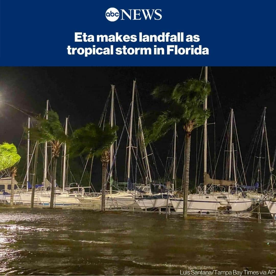 ABC Newsさんのインスタグラム写真 - (ABC NewsInstagram)「Eta made landfall early Thursday morning as a tropical storm near Cedar Key, Florida, according to the National Hurricane Center in Miami. SEE MORE AT LINK IN BIO. #weather #eta #florida #storm #tropicalstorm」11月12日 21時12分 - abcnews