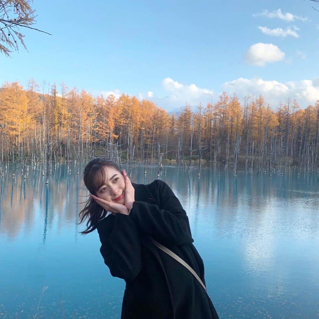 農海姫夏のインスタグラム：「もう一個載せたかったの🥺 ・ ・ #北海道#美瑛#青い池」