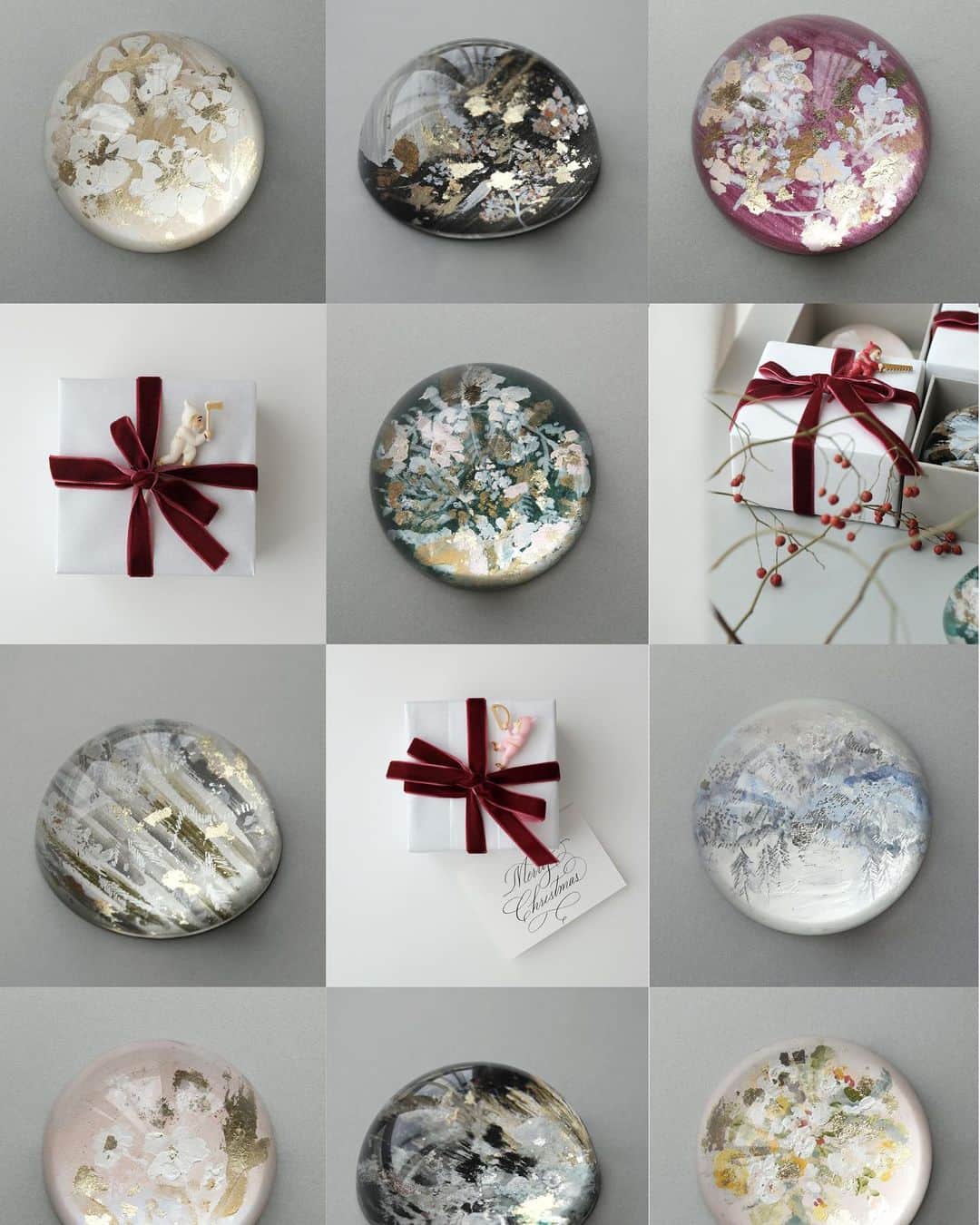 Veronica Halimさんのインスタグラム写真 - (Veronica HalimInstagram)「Introducing the new paperweight collection inspired by the breathtaking scene of the joyous season. A perfect gift idea for your loved ones!  ⠀⠀⠀⠀⠀⠀⠀⠀⠀ Available internationally from our online shop (link on profile) ⠀⠀⠀⠀⠀⠀⠀⠀⠀ For Indonesian customer, please email or DM to purchase ⠀⠀⠀⠀⠀⠀⠀⠀⠀  —  #truffypi #paperweight #domeproject #glasspaperweight #personalizedgift #handpainted #painting #madetoorder #mixmedia  #calligraphystyling #tabletop #stationery #カリグラフィースタイリング  #artobject #waterdrop #bespokestationery #bespokegift #personalizedgift #christmasgift #christmasornament #artisanmade」11月12日 23時25分 - truffypi