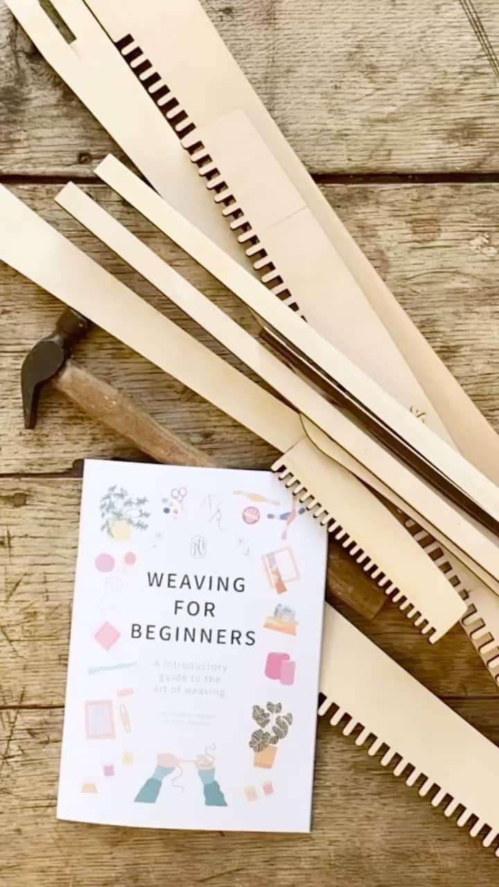 Tea and sittingのインスタグラム：「🧶🌿...As I’m going to be joining @shiv_textiles this evening at 6pm GMT for a Live weave, I thought I’d better start setting up my loom...such fun already!!! Join us later to watch us weaving with unusual and also sensory things...I basically want to make a scented weaving! BTW, Shiv’s weaving kits, both large and small, are available in the #onlineopenhouse shop at the moment 😉✨」