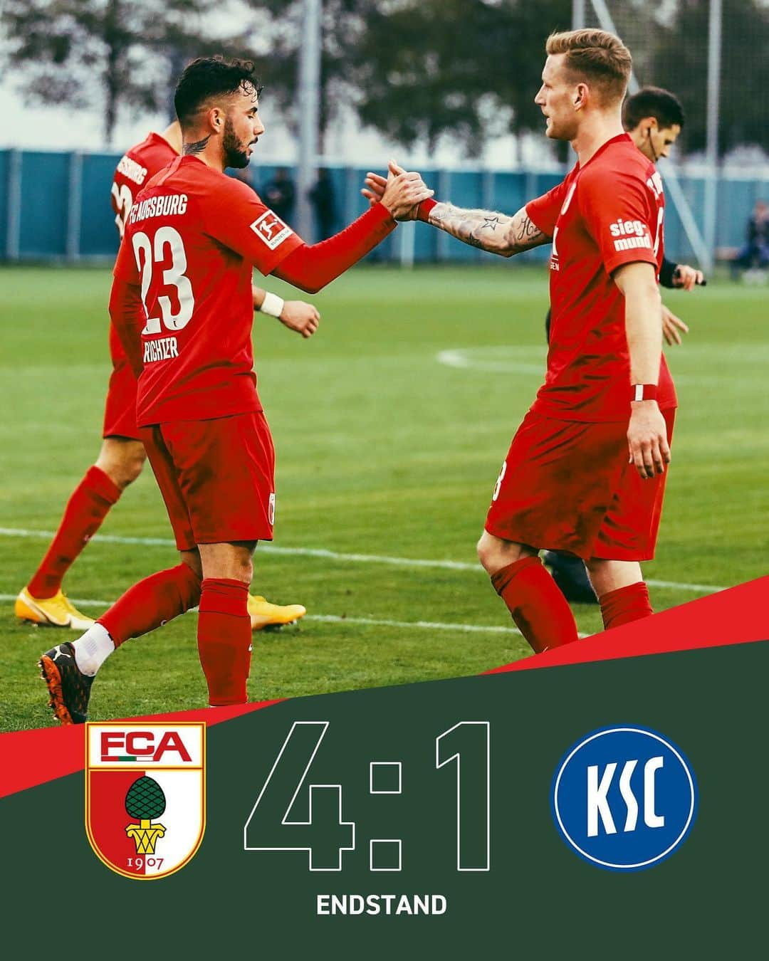 FCアウクスブルクさんのインスタグラム写真 - (FCアウクスブルクInstagram)「Testspiel-Sieg gegen den #KSC! 🙌 Richter (2), Caligiuri und Niederlechner sorgen für die Tore! 🤙 #FCA #FCAKSC #FCA1907 #fcaugsburg」11月13日 0時16分 - fcaugsburg1907