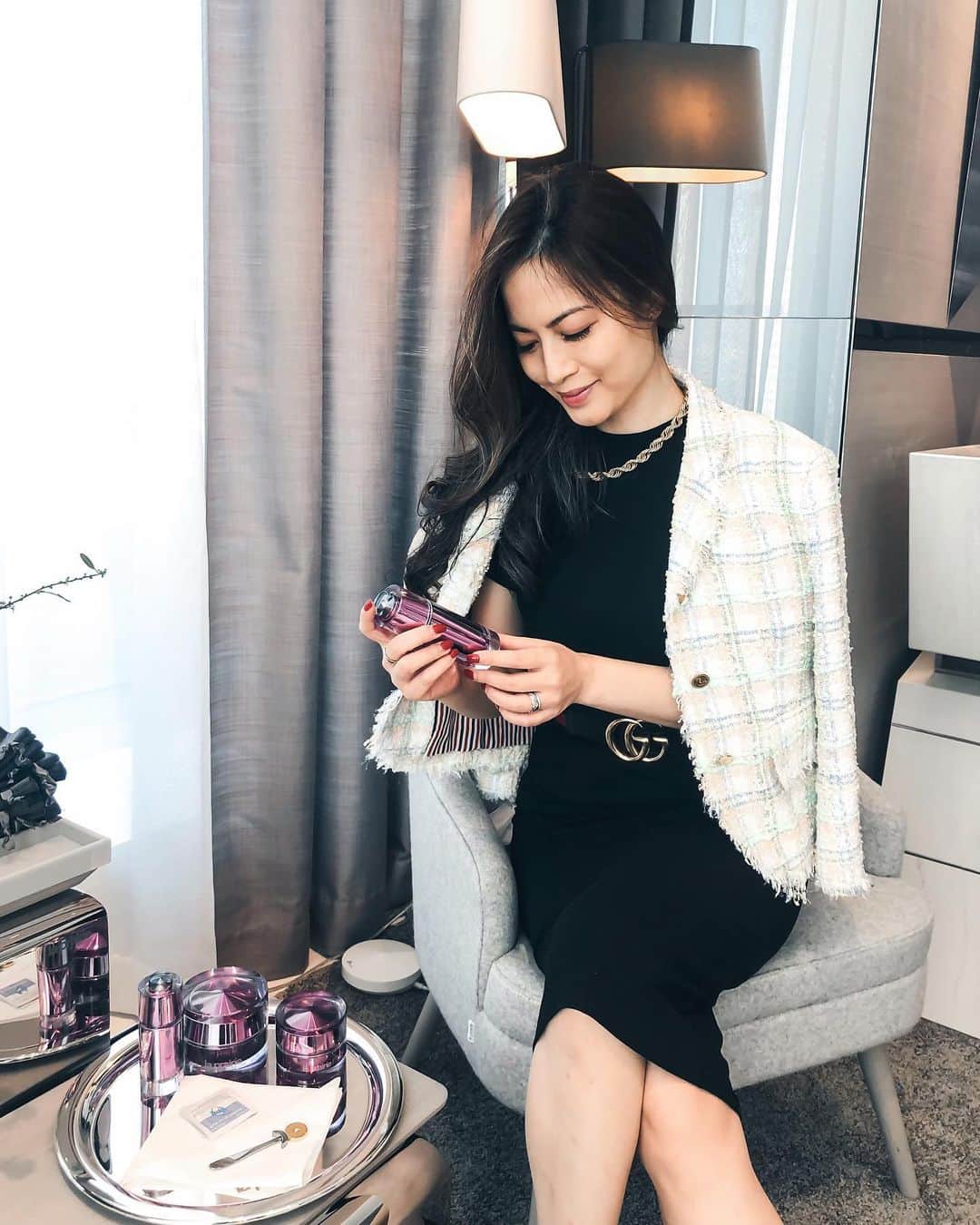 Ruby Kwanのインスタグラム：「Immersing in the sanctuary of Swissness & Platinum Moment. The first La Prairie House, now in Hong Kong. 💎 @laprairie #LaPrairieHouse #platinumrare #ThePlatinumMoment #rougeclosetbeauty」