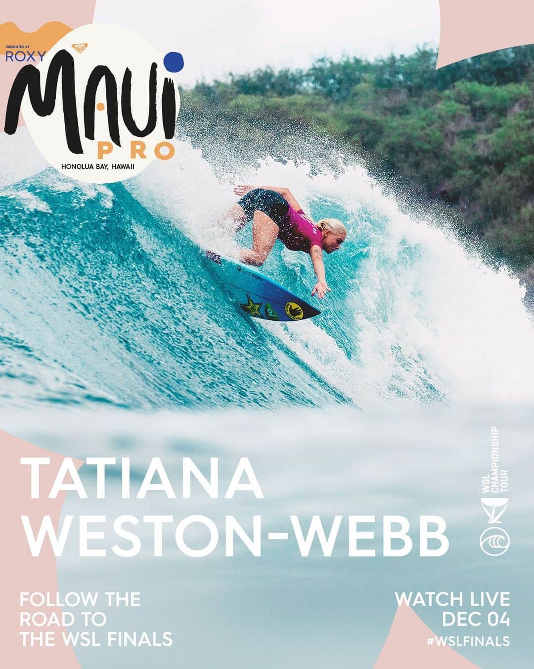 タティアナ・ウェストン・ウェブのインスタグラム：「the rumors are true!!! @wsl WE ARE ON! and we are getting back into our jerseys at Honolua Bay starting December 4th 2020!!! Can’t wait 🙌🏻🤍 // os rumores são verdadeiros !!! @wslbrasil ESTAMOS ON!  e vamos voltar a vestir a lycra em Honolua Bay a partir de 4 de dezembro de 2020 !!! Mal posso esperar 🙌🏻🤍 vamoooo!」