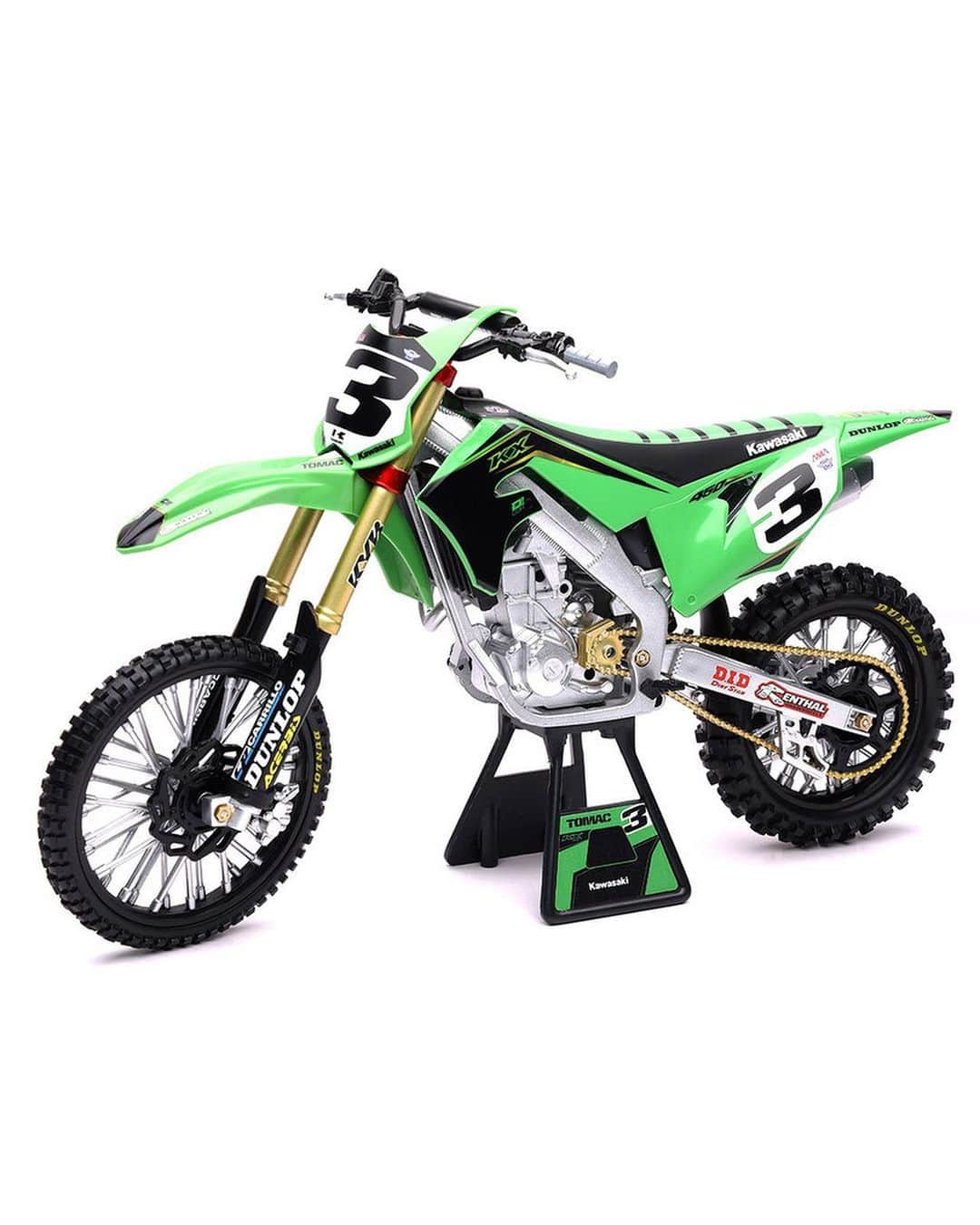 Racer X Onlineさんのインスタグラム写真 - (Racer X OnlineInstagram)「The wait is over—and just in time for the holidays: the highly anticipated Factory Kawasaki – Eli Tomac die-cast bikes are now available from New Ray Toys! Contact sales@newrayusa.com and they'll find you a local dealer or online retailer. Available sizes: 1:12 scale (7" long) and 1:6 scale (14"). *Bonus # 1 sticker plates for his MX championship, or you can decorate for his newly crowned 2020 450SX title. *Cardboard pop-up display also included.」11月13日 5時00分 - racerxonline