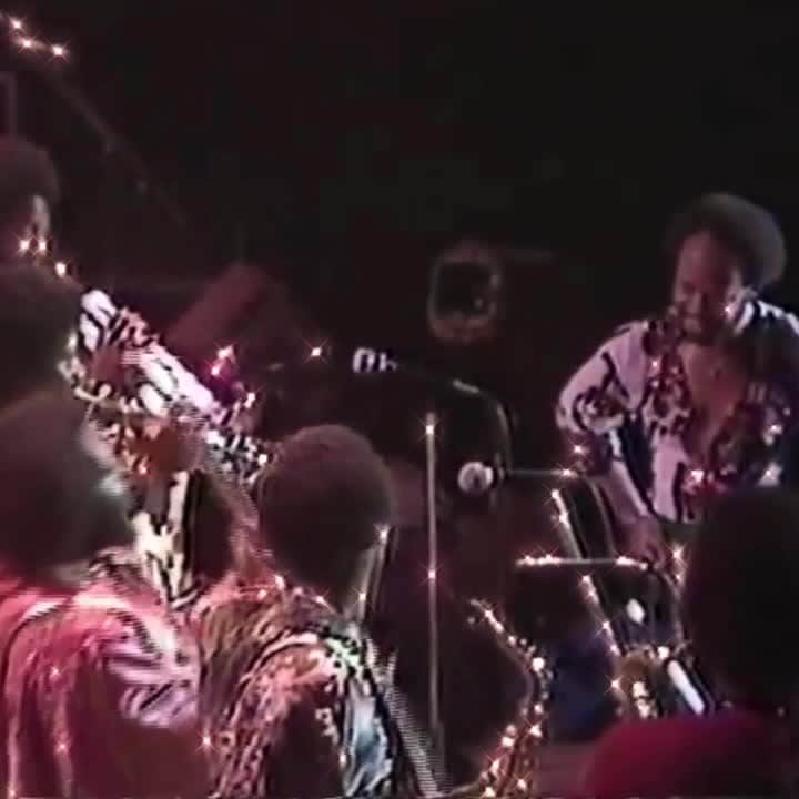 アース・ウィンド・アンド・ファイアーのインスタグラム：「#TBT Maurice White having some fun with the Phenix horns on the 'Tour of the World' in 1979」