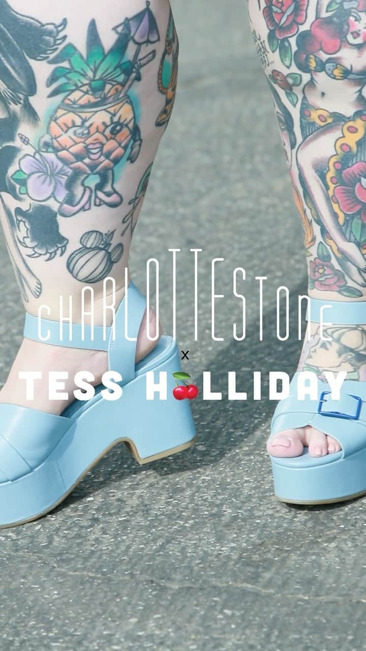 テス・ホリデーのインスタグラム：「First of all I want to thank everyone for the love that you guys showed me yesterday! I’m so happy y’all loved my shoes with @charlottestoneshoes! Some sizes have already sold out, so grab yours before they are gone ✨🍒  Photographer: @derekstreet  Photo Assistant: @nickjacksonsphotos Glam: alyssamarieartistry & @vtgesther Stylist: @fashion_finds @meaghanoconnor   ✨ #thxcs ✨」