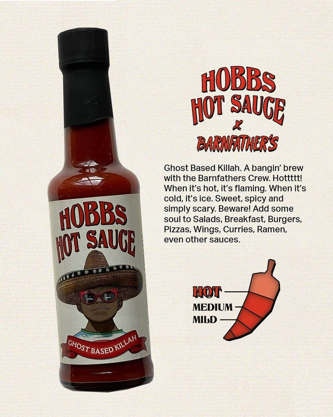 Gorillazさんのインスタグラム写真 - (GorillazInstagram)「Gorillaz are proud to present: HOBBS HOT SAUCE 🌶 In collaboration with @barnfathers 👊 Get ‘em while they’re HOT 🔥  👉 gorill.az/store  #TricklePickle #GhostBasedKillah #Chipotle #HobbsHotSauce」11月13日 6時56分 - gorillaz