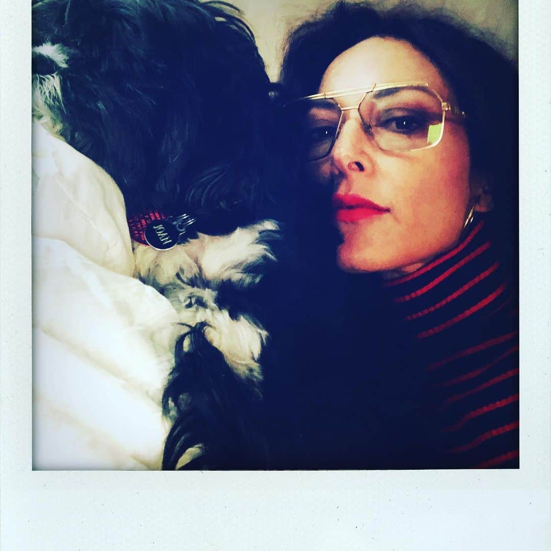 ローラ・グラウディーニさんのインスタグラム写真 - (ローラ・グラウディーニInstagram)「Therapy Dog is an understatement. 🖤🖤🖤 #joanledog」11月13日 7時10分 - trulylolaglaudini