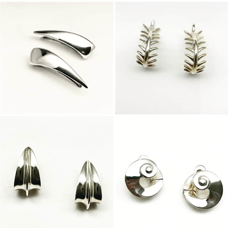 ホアキンベラオのインスタグラム：「Cuatro pendientes de plata que no te quitarás . Atemporales.Y fácil de llevarlo . Tú eliges @joaquinberao」