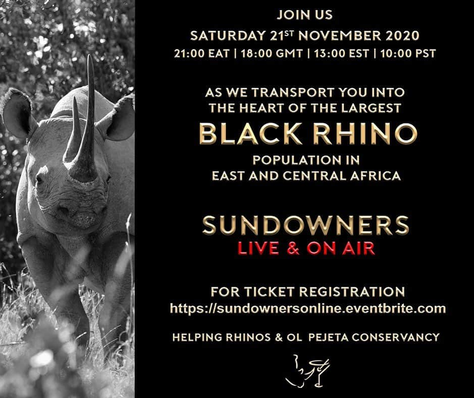 Nargis Fakhri さんのインスタグラム写真 - (Nargis Fakhri Instagram)「I am proud to be an Ambassador for the @olpejeta and @helpingrhinos #sundowners online event on 21st November. World renowned rhino ranger James Mwenda will be going LIVE from Sweetwaters Serena Waterhole on Ol Pejeta in Kenya, joining Giles Clark who will be LIVE from London. I would love you to join me and James and Giles online for this event in support of #conservationincrisis - register for your ticket today at https://sundownersonline.eventbrite.com」11月13日 7時42分 - nargisfakhri