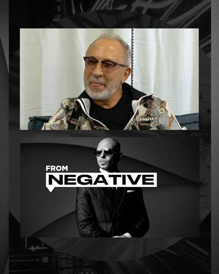 ピットブルのインスタグラム：「Catch the one...the only...@emilioestefanjr on the new podcast from yours truly ‘From Negative to Positive” with new episodes on @applepodcasts, @podcastone, @spotify, and @amazonmusic. Dale! #fromnegativetopositive 👂🏼mr305.ffm.to/podcast」
