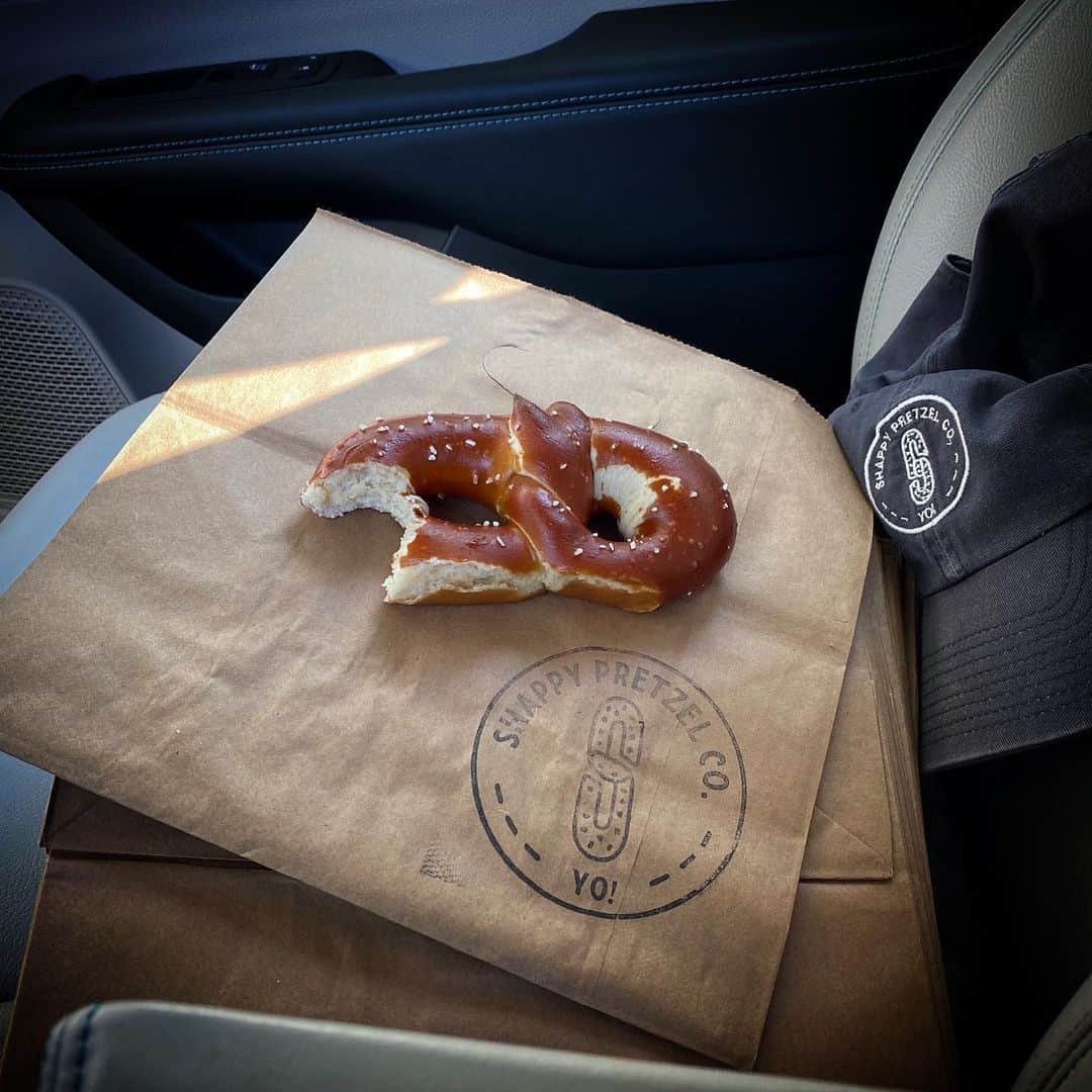 アダム・シャピロのインスタグラム：「Always in the seat next to me. Ready for anything. @shappypretzel」