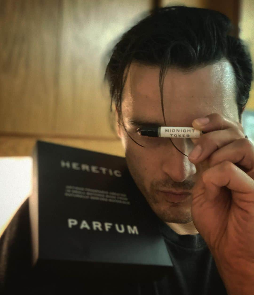マイケル・マラーキーのインスタグラム：「of course #midnighttoker is my favourite... ALL ABOUT @hereticparfum LOVE that they’re all natural and of course the wordplay; thanks darling @jodilok ⭐️」