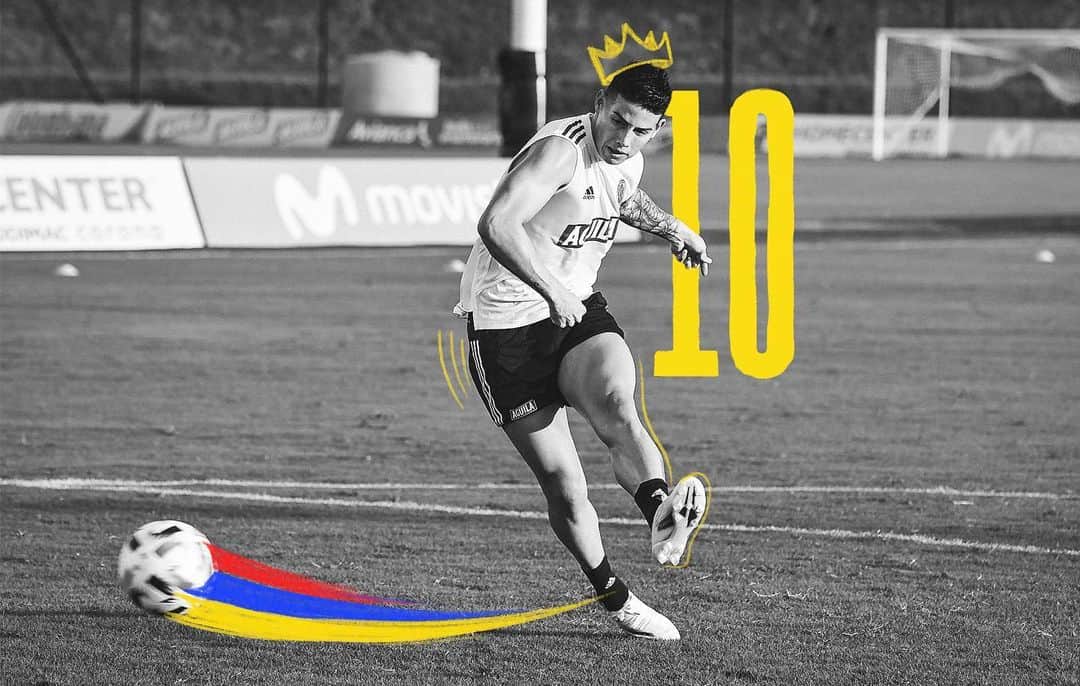 サッカー コロンビア代表チームのインスタグラム：「📸 ¡Con todos los poderes! 💥🧤⚡🎩⚽🥅🛡  ¡Estamos listos! 🔝💪  @jamesrodriguez10   #VamosColombia 🇨🇴」