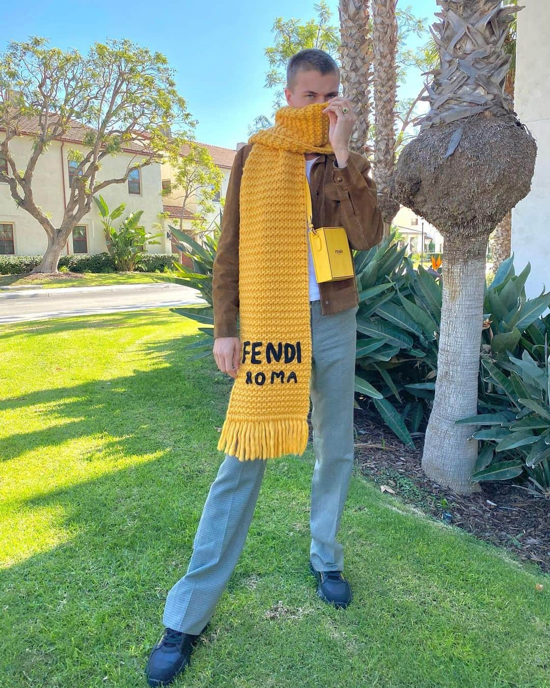 ラッキー・ブルー・スミスのインスタグラム：「Holiday gear, thank you @fendi #fendiholiday #fendigifts #fisforfendi #fendi #ad」