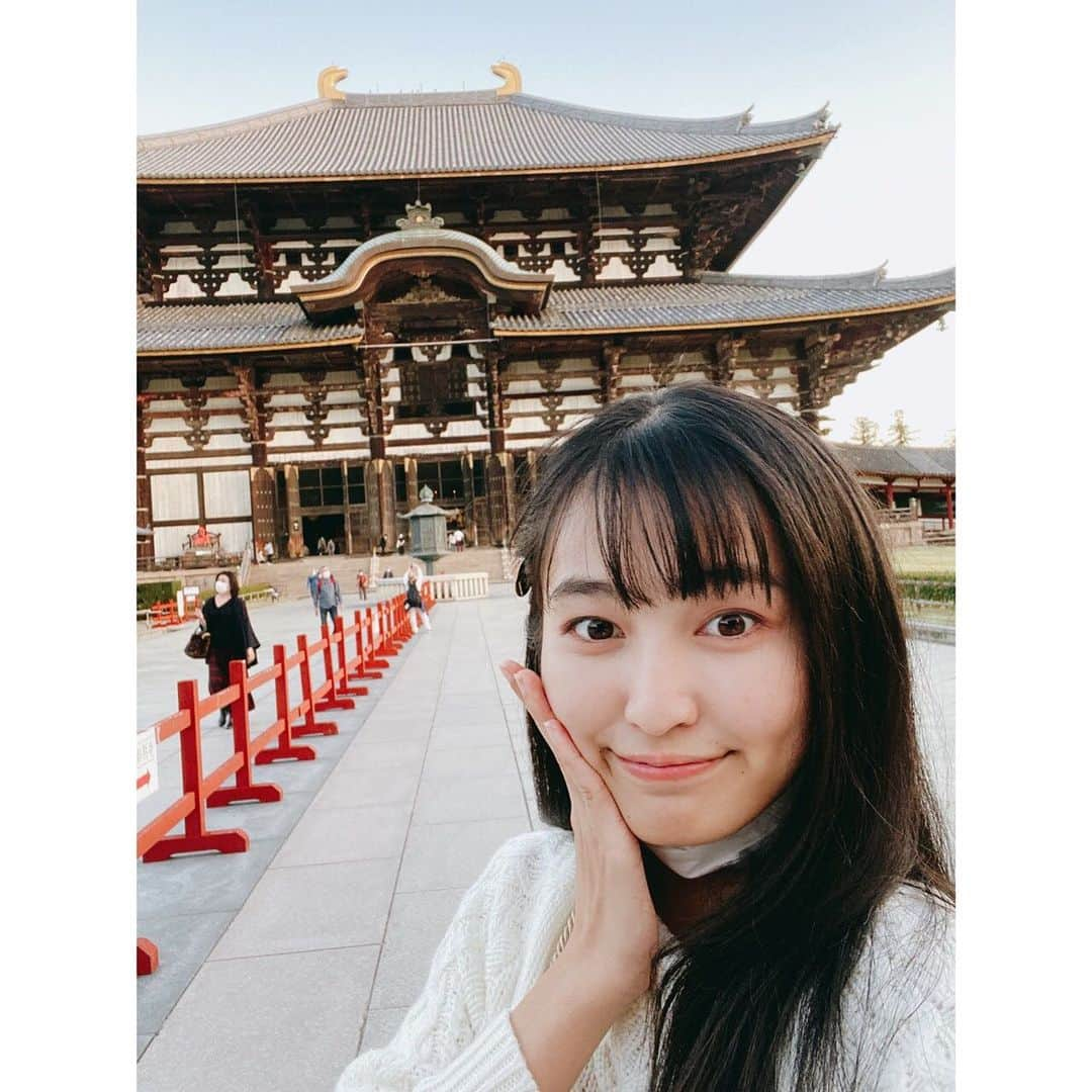 堀口日萌さんのインスタグラム写真 - (堀口日萌Instagram)「奈良なら奈良③ . 東大寺！！！ 見た瞬間うわぁだぁぁぁ ってなった もうなんかレベちでした🦋🦋 This is JAPANてかんじ 奈良って時間の流れめっちゃゆったりじゃない？？ 不思議な感じなる☁️☁️☁️ また行きますー✨  #奈良#narajapan#naradeer#古都奈良#東大寺#南大門#金剛力士像」11月13日 21時28分 - himechannel_0624