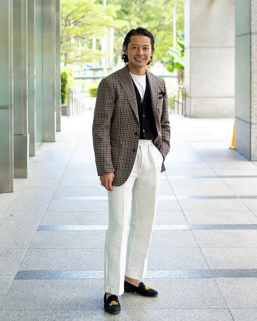 高田朋佳のインスタグラム：「#fridayoutfit   ———————————————————————— #autmnoutfit  #dressstyle #elegantstyle #modernclassicstyle #newclassicstyle #fashion #mensfashion #mensdressstyle #suitsstyle #dapperstyle #takadachannel」