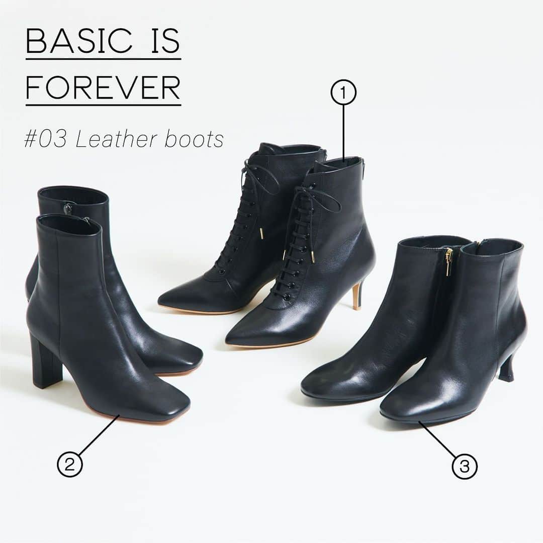 ルミネ北千住さんのインスタグラム写真 - (ルミネ北千住Instagram)「・ #BASIC_IS_FOREVER 03 Leather boots ・ 服のテイストに左右されることなく、足元をきちんと引き締めてくれる黒いブーツ。 旬のデザインをそなえた選りすぐりの3足をご紹介。 ・ ①今季トレンドのレースアップでボトムスの気分を一新。 華奢なヒールでよりレディな印象に。 #レースアップブーツ ¥24,000+tax DIANA/3F ・ ②細身パンツとでももたつかないタイトなデザイン。 スクエアトゥで程よくエッジを効かせて。 #スクエアトウショートブーツ ¥23,500+tax DIANA/3F ・ ③艶のある上質なレザーとローヒールに知性を感じる1足。 バランスを取りやすい絶妙な丈感もポイント。 〈MARIAN〉#ショートブーツ ¥18,000+tax Spick and Span/3F ・ 🌟 ルミネカード10%OFFキャンぺーン開催中 🌟 11/16(月)まで、ルミネ北千住でのお買い物やお食事がルミネカードで10%OFF！この機会にぜひルミネ北千住へお立ち寄りください。 ・ #ルミネ北千住 #北千住 #lumine #ブーツ #ローヒール #黒 #スクエアトゥ #レースアップ #boots #ダイアナ #diana #スピックアンドスパン #トレンド #足元 #足元くらぶ #足元倶楽部 #レザーブーツ #レザー #革 #定番 #定番アイテム #fahion #fahionitem#marian #👢 #秋冬」11月13日 20時36分 - lumine_kitasenju