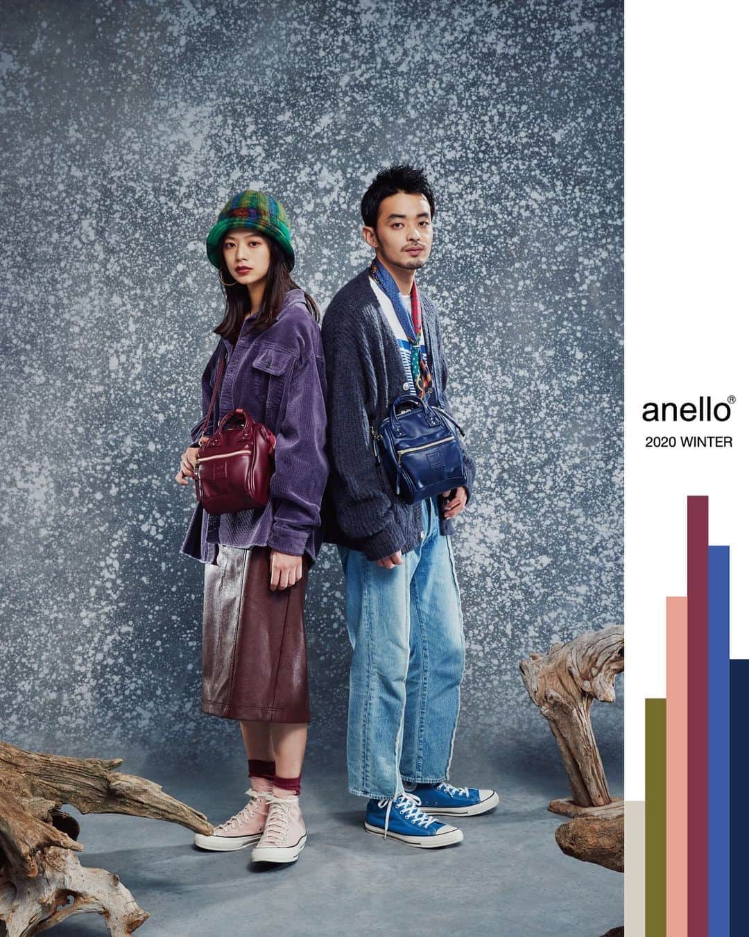 のインスタグラム：「【anello®】2020 WINTERコレクション公開！  テーマ 「It's about time!」  2020 WINTERコレクションは「It's about time!」 そろそろreboot(再起動)する時が来た！ 2020年、ブランド設立15周年の記念すべきこの年に、時代の流れを取り入れた新たなanello®へと動き出します。 定番人気商品"RETRO"合皮口金リュックシリーズのリニューアルやギフトにぴったりのミニマムなナイロンバッグから小物類まで充実したラインナップ。  #anello #anello_bag #アネロ #2020WINTER #itsabouttime #ビジュアル #15周年 #anello15thanniversary #reboot #再起動 #口金リュック #KUCHIGANE」