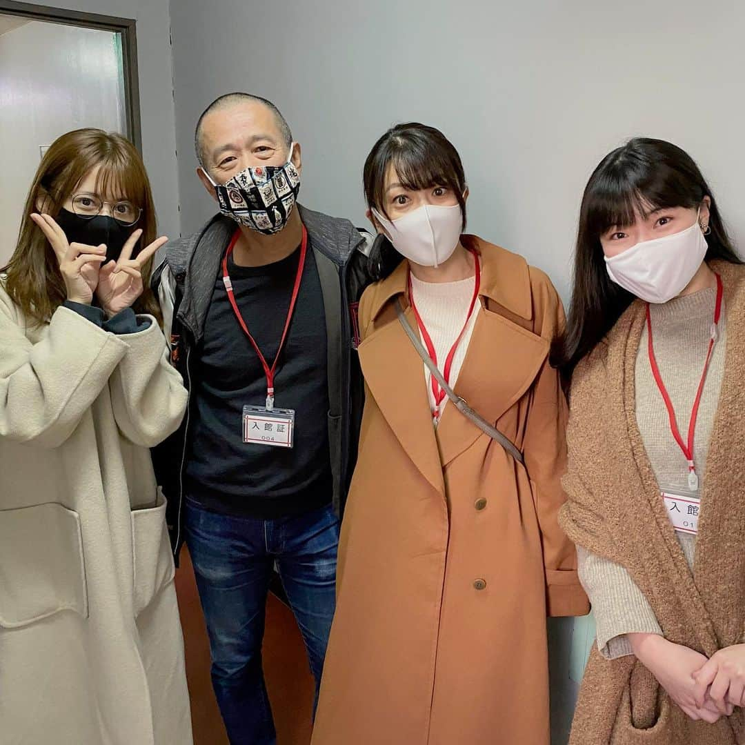 小田飛鳥のインスタグラム：「昨日は高原組の試写会へ🎶 主演の希島あいりさん、高原監督、長谷川千紗さんと📸 私はゲスト出演だったので、全体の作品の雰囲気などを新鮮に感じられて、普通に映画を楽しみました🥰 そう言えば、12月には高原監督との作品、主演映画『焦燥』も放送されるそうです〜！」