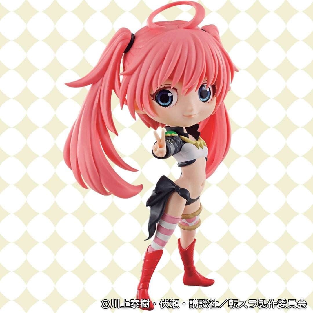 のインスタグラム：「. ＼破壊の暴君（デストロイ）＝ミリム・ナーヴァ登場🍭／ 【転生したらスライムだった件 Q posket-Millim-】  今年7月に登場した「リムル＝テンペスト」に続き、「転生したらスライムだった件」のQ posketシリーズ第2弾「ミリム・ナーヴァ」が登場です✨  “転スラ”の略称で知られ、様々なメディアミックス展開で人気を博す「転生したらスライムだった件」。来年1月、4月、7月と関連アニメが立て続けに放送されるのも待ち遠しいですよね♪  そんな転スラの人気キャラクター、ミリム・ナーヴァが全長14㎝のQ posketフィギュアになりました！  可憐な少女のような見た目とは裏腹に、“破壊の暴君（デストロイ）”という異名を持つミリム。Q posketでは、ミリムのかわいらしさと天真爛漫さをぎゅっと詰め込みました♡  「転生したらスライムだった件 Q posket-Millim-」は、11月17日（火）より全国のゲームセンターのプライズ景品として順次登場予定です。  #Qposket #Qposketfigure #bandaispirits #バンダイスピリッツ #ufoキャッチャー #バンプレスト #バンプレストフィギュア #アミューズメント限定 #転生したらスライムだった件 #転スラ #ミリム #ミリムナーヴァ #milim #milimnava #tenseishitaraslimedattaken #thattimeigotreincarnatedasaslime #なろう小説 #伏瀬 #川上泰樹 #月刊少年シリウス #転スラ好きと繋がりたい #kawaii #kawaiifigure #cutefigure #chibifigure」