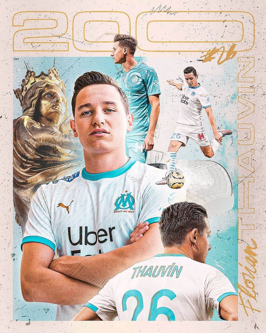 フロリアン・トヴァンのインスタグラム：「200 matchs 💙@olympiquedemarseille」