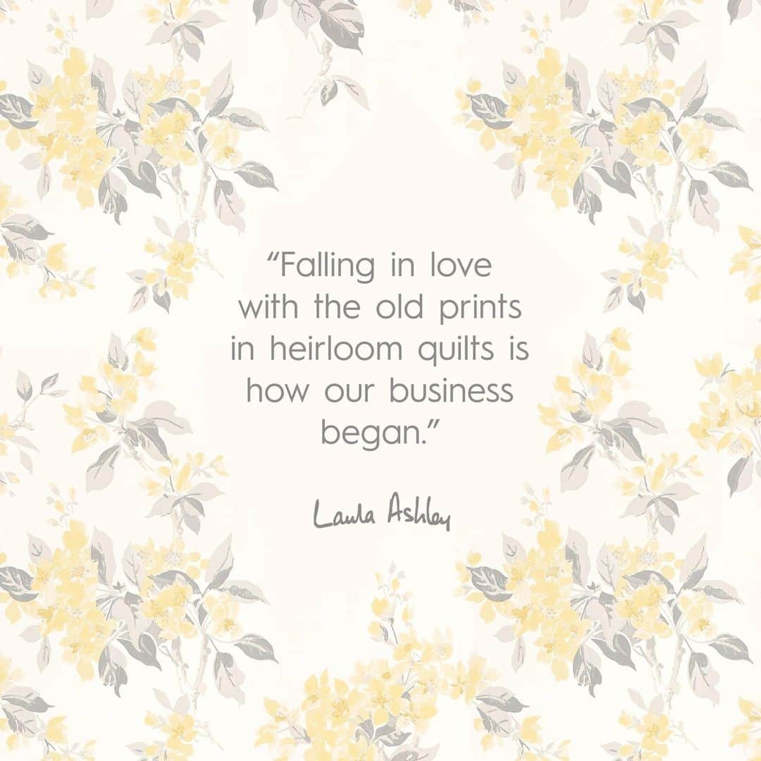 ローラアシュレイのインスタグラム：「“Falling in love with the old prints in heirloom quilts is how our business began.”⁣ ⁣ - Laura Ashley⁣ ⁣ #LauraAshleyLifestyle」