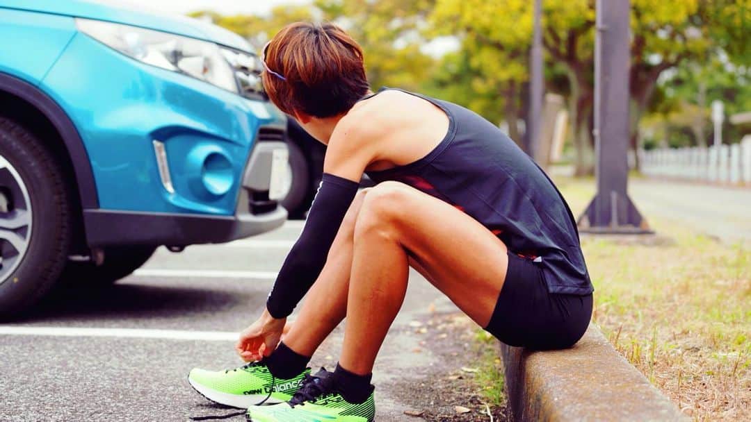 のインスタグラム：「福岡国際に向けて良い練習ができました。 #newbalance  #FuelCellRCElite #富津岬」