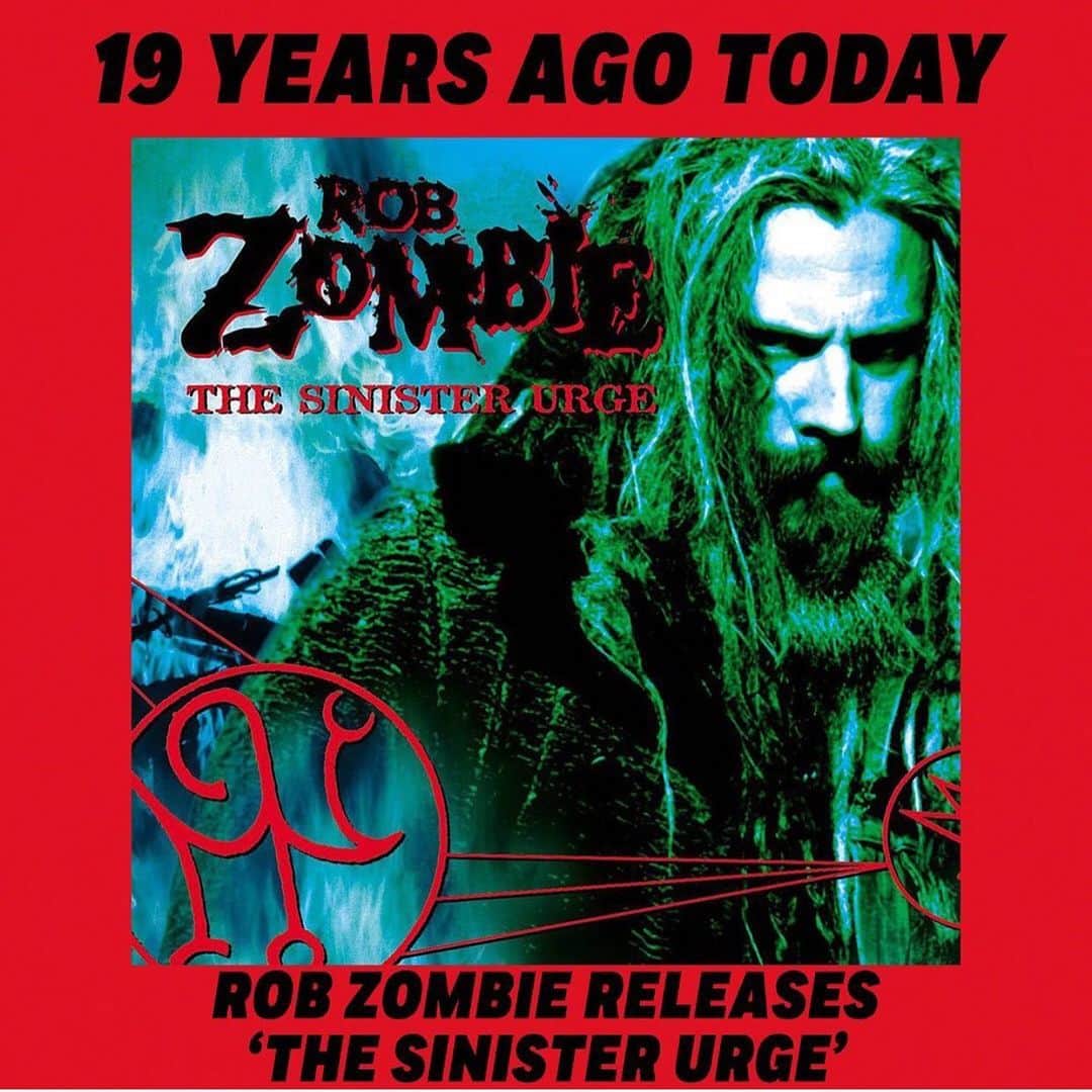 ロブ・ゾンビのインスタグラム：「Damn!!!! What’s your favorite track of this record? #robzombie #thesinisterurge」