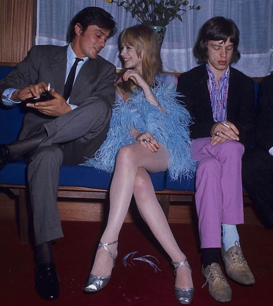 AnOther Magazineさんのインスタグラム写真 - (AnOther MagazineInstagram)「Which Friday in lockdown mood are you? Mick Jagger, Alain Delon or Marianne Faithfull ⬇️⁠⠀ ⁠⠀ 📸 Mick Jagger, Alain Delon and Marianne Faithfull, 1968 ⁠⠀」11月14日 6時04分 - anothermagazine