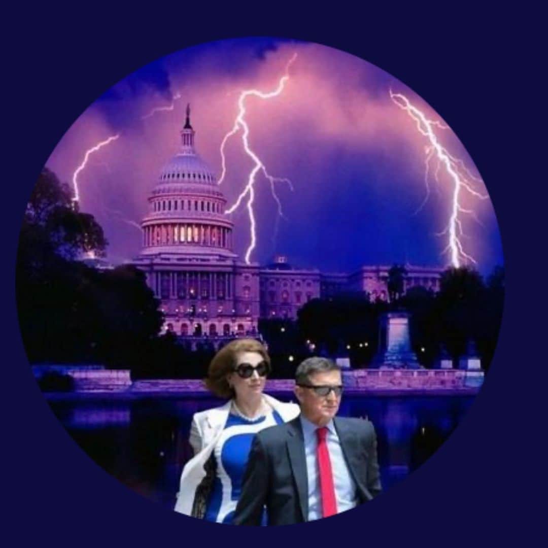 サミーア・アームストロングのインスタグラム：「If this isn’t the best profile pic, I don’t know what is.  • Sidney Powell on her Twitter, with General Flynn 🌩⛈🌩」