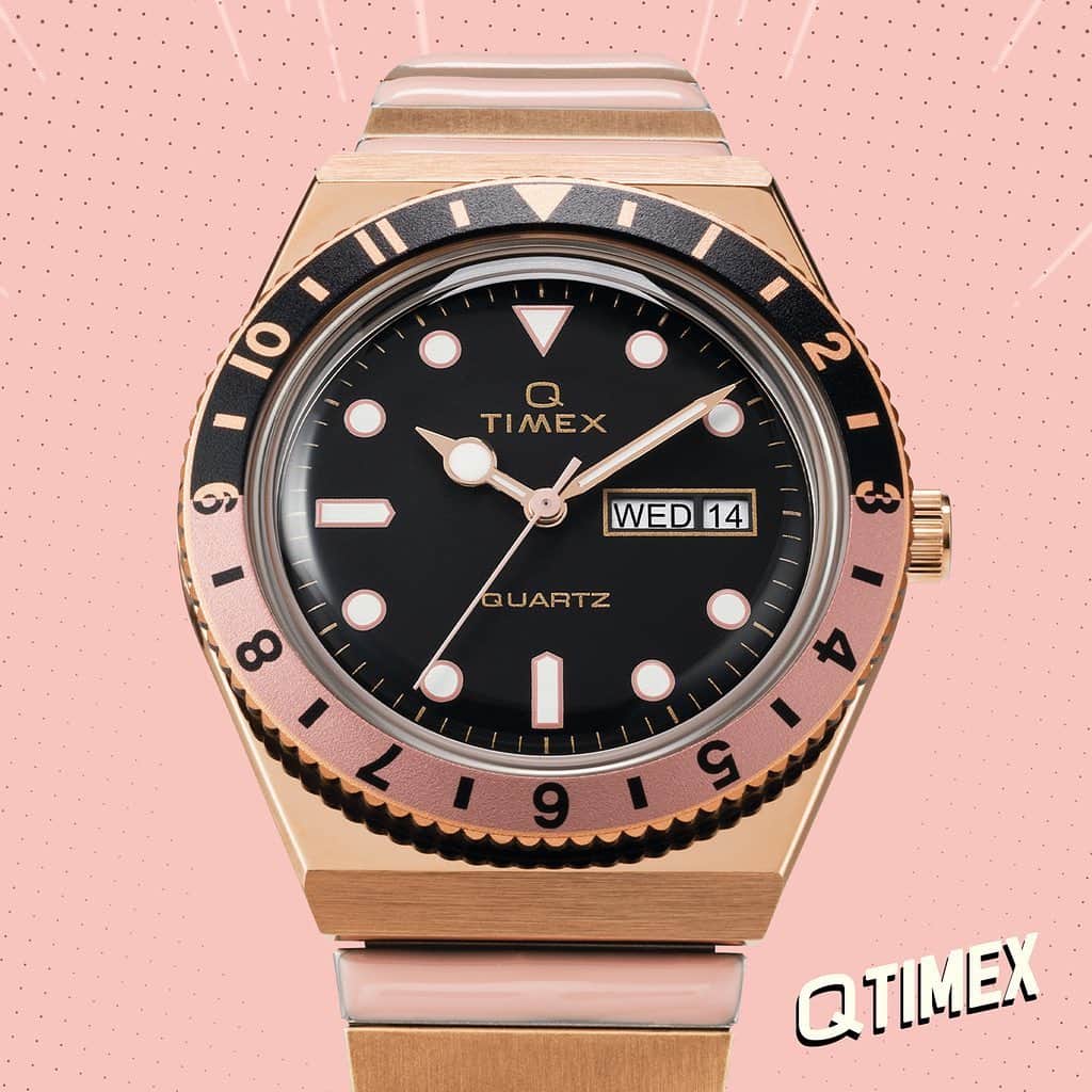 タイメックスさんのインスタグラム写真 - (タイメックスInstagram)「Rock the 1970s mod-style without all the polyester. Our Q Timex is now available in #blush and #rosegold on timex.com.  ⌚: Q Timex #timex #wedontstop #1970s #qtimex #quartz #watch」11月14日 0時48分 - timex