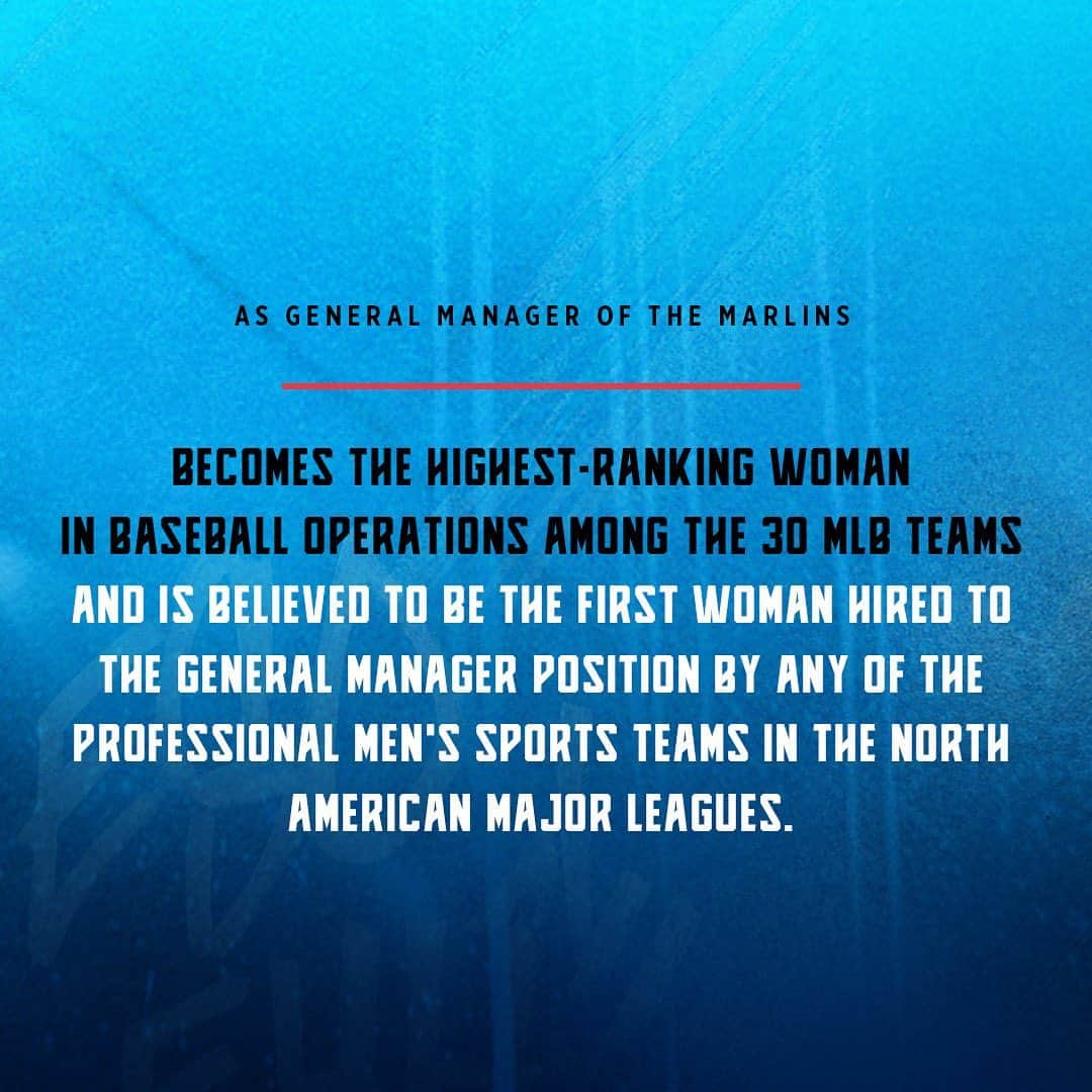 マイアミ・マーリンズさんのインスタグラム写真 - (マイアミ・マーリンズInstagram)「Making history by bringing a lifetime of excellence, Kim Ng steps to the helm as GM. #JuntosMiami」11月14日 0時49分 - marlins