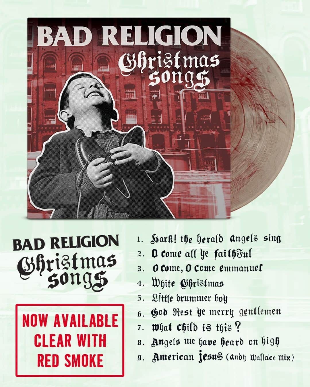 Bad Religionさんのインスタグラム写真 - (Bad ReligionInstagram)「Hey, stuff this up your stocking! New variants of 'Christmas Songs', available at badreligionstore.com. #BadReligion #ChristmasSongs」11月14日 1時00分 - badreligionband
