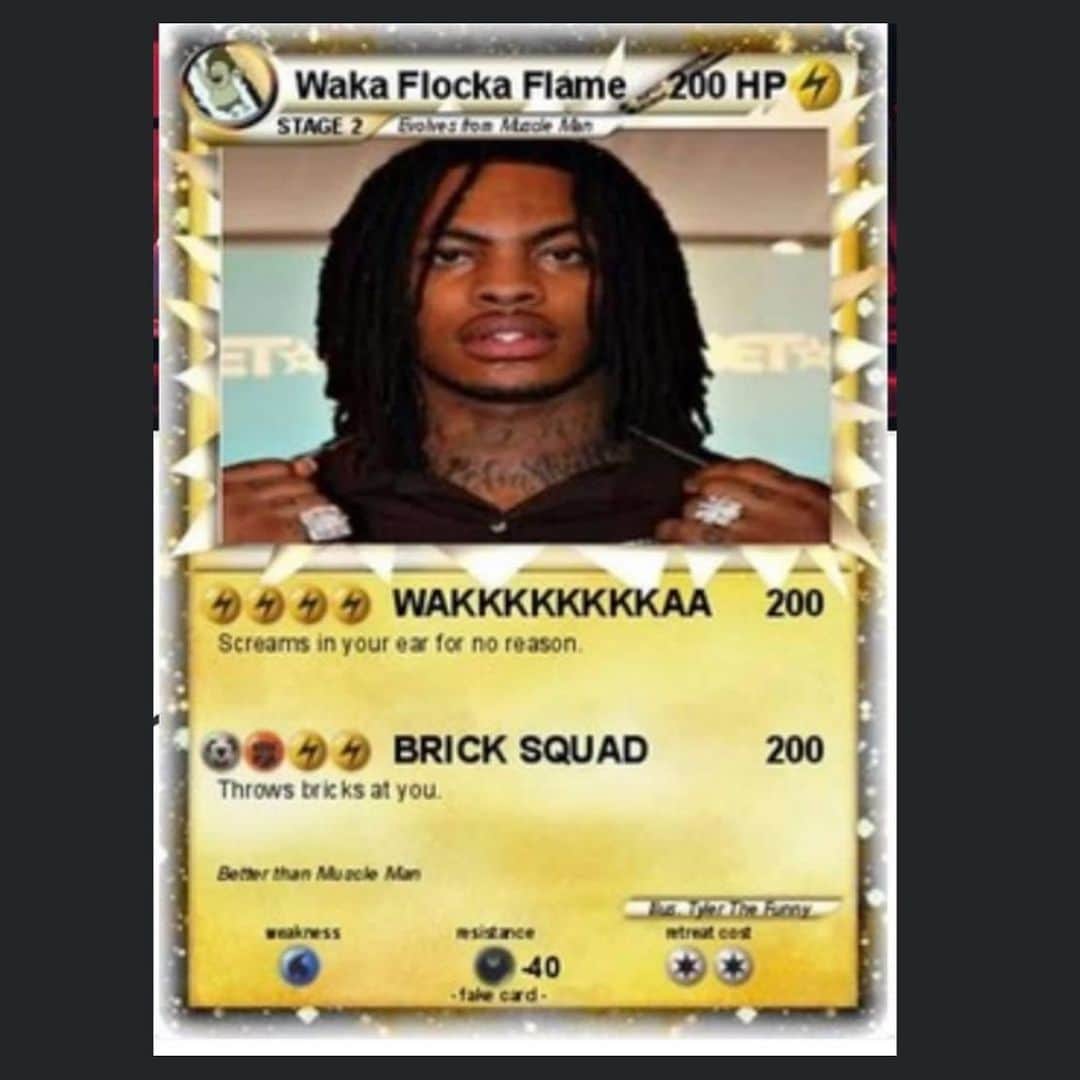 ワカ・フロッカ・フレイムのインスタグラム：「Who need a Charizard when you got the 🔥... 😂😅🤣 #pokemon #pokemoncards」