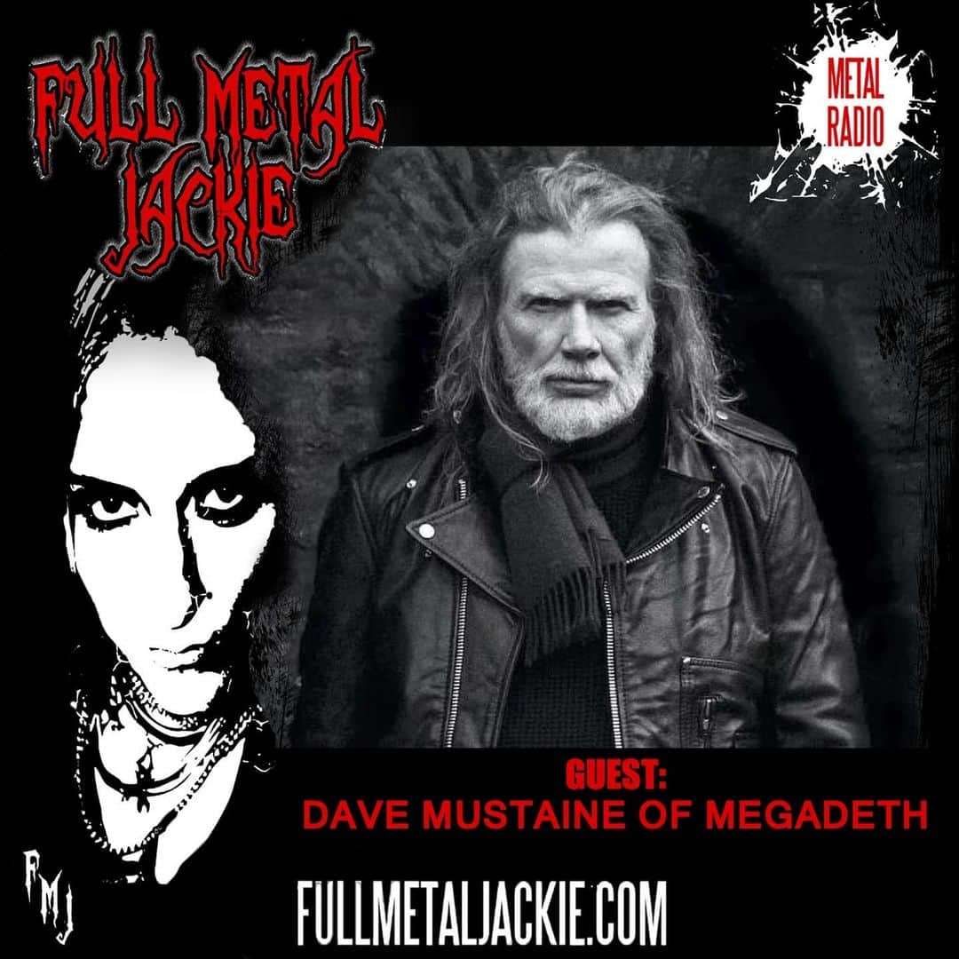 Megadethのインスタグラム：「Dave Mustaine will be a guest on the @fullmetaljackie radio show this weekend, and Whiplash on Monday & Tuesday night. Find a station airing/streaming the show at fullmetaljackieradio.com (link in bio) . #fullmetaljackie #RustinPeace #DaveMustaine」