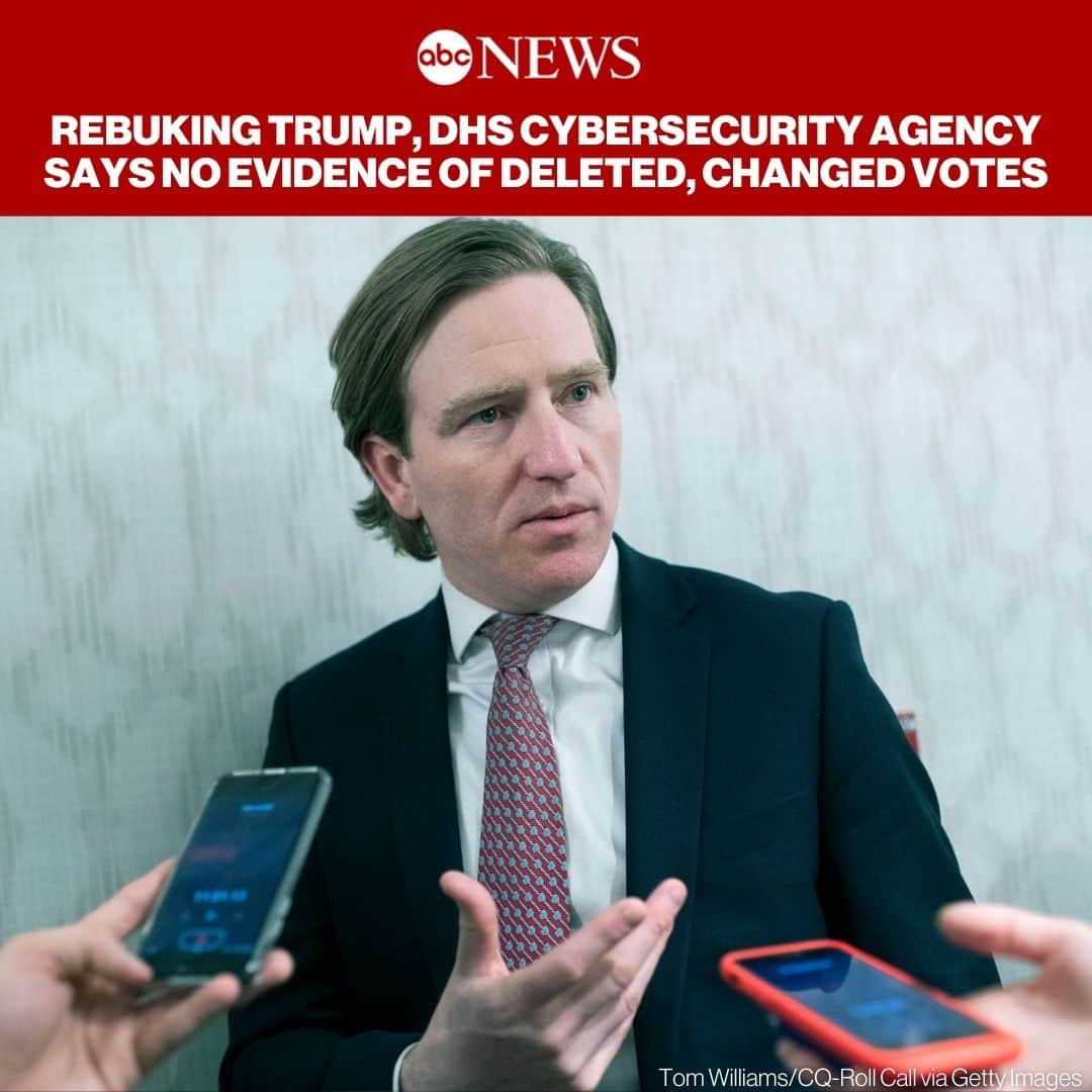 ABC Newsさんのインスタグラム写真 - (ABC NewsInstagram)「DHS' top cybersecurity agency has repeatedly rebuked claims about the election made by Pres. Trump and his campaign. Its director now expects to be fired, a source tells ABC News. Tap link in bio for more. #dhs #politics #election2020 #trump #cybersecurity」11月14日 3時12分 - abcnews