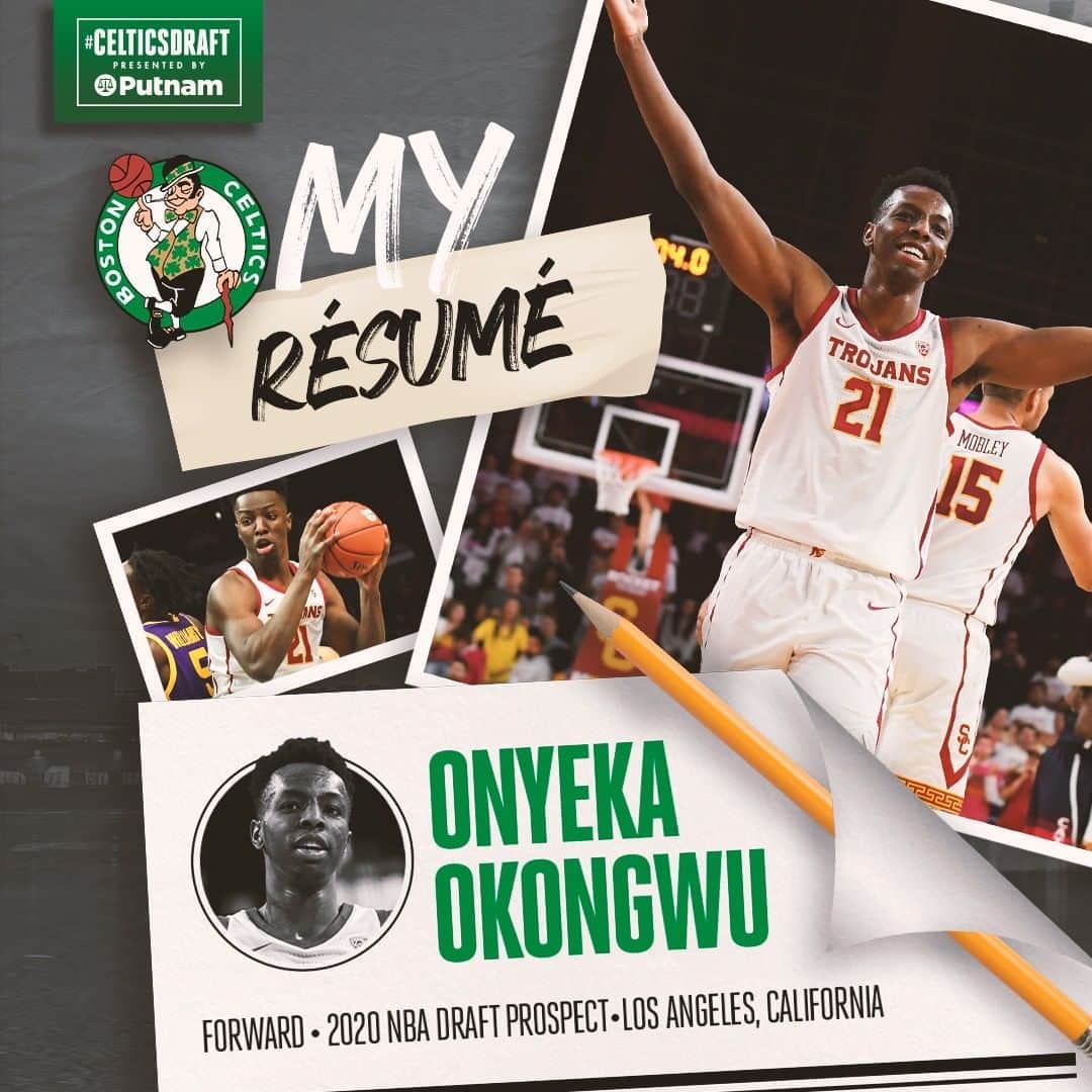 ボストン・セルティックスさんのインスタグラム写真 - (ボストン・セルティックスInstagram)「USC ➡ NBA? Check out what Onyeka Okongwu has on his resume.」11月14日 3時15分 - celtics