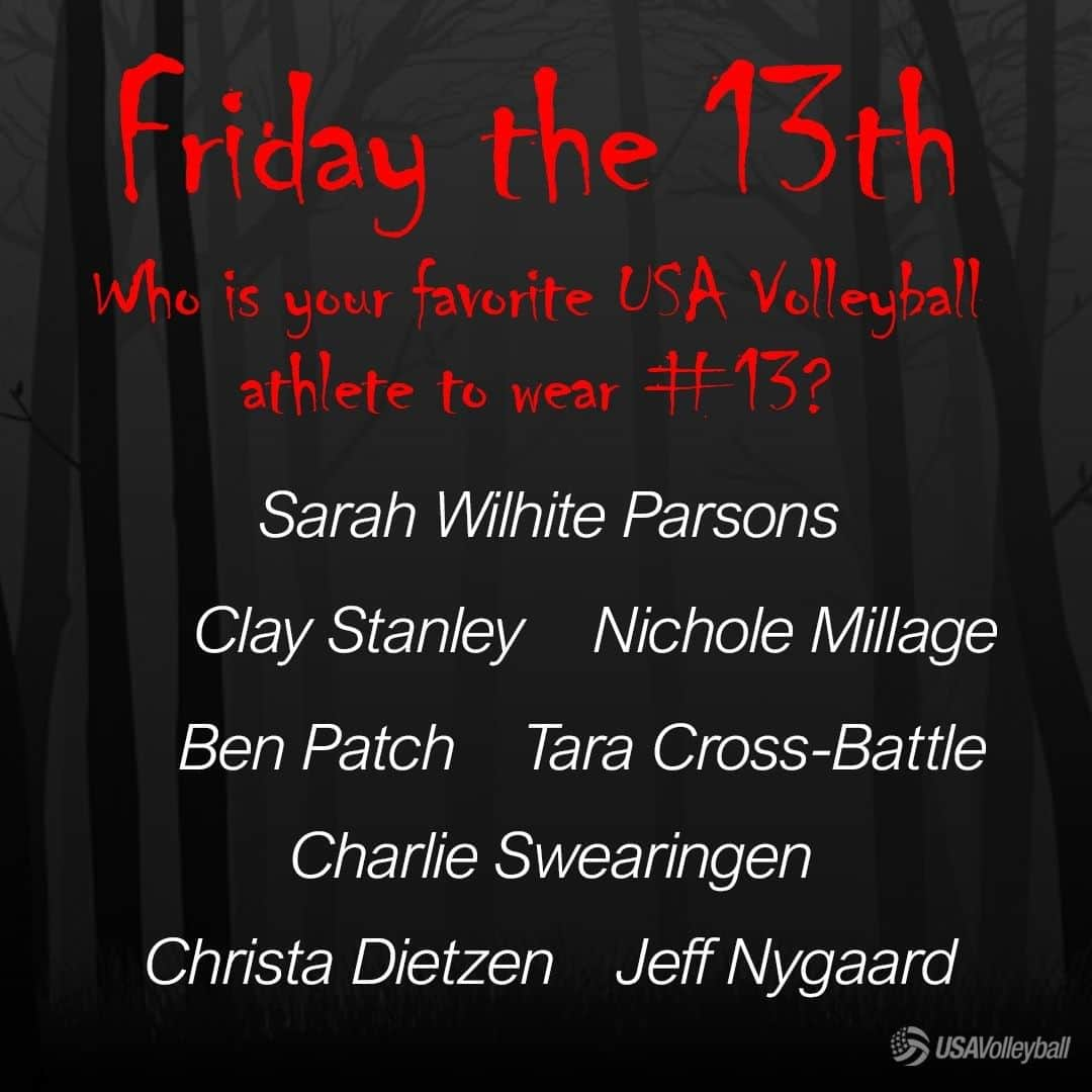 USA Volleyballさんのインスタグラム写真 - (USA VolleyballInstagram)「Who is your favorite USA Volleyball athlete to wear number 1️⃣3️⃣?  #fridaythe13th 😱」11月14日 4時00分 - usavolleyball