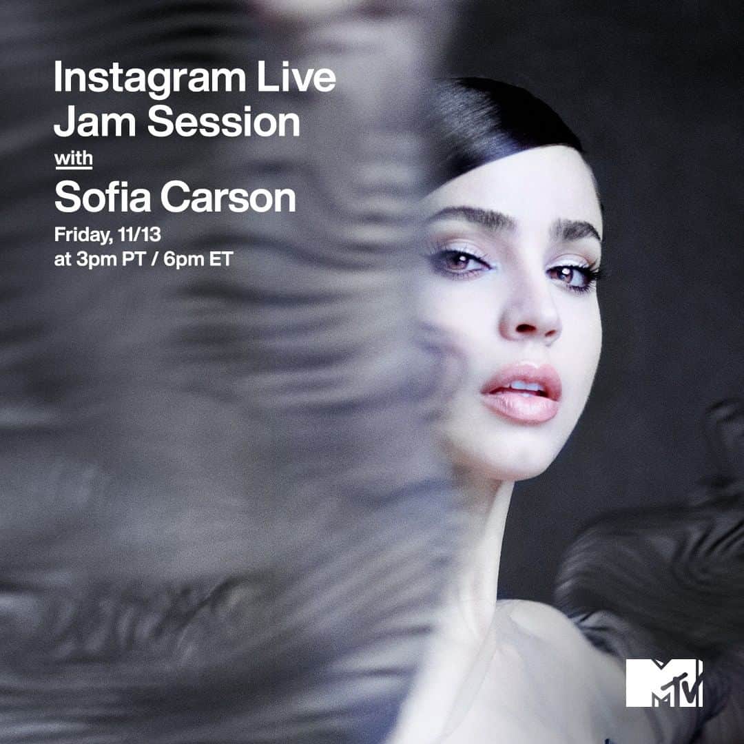 MTVさんのインスタグラム写真 - (MTVInstagram)「You? Me? And @sofiacarson singing on my Instagram Live? It's a date 🤝 See ya at 3pm PT / 6pm ET for this #MTVJamSession!」11月14日 4時30分 - mtv