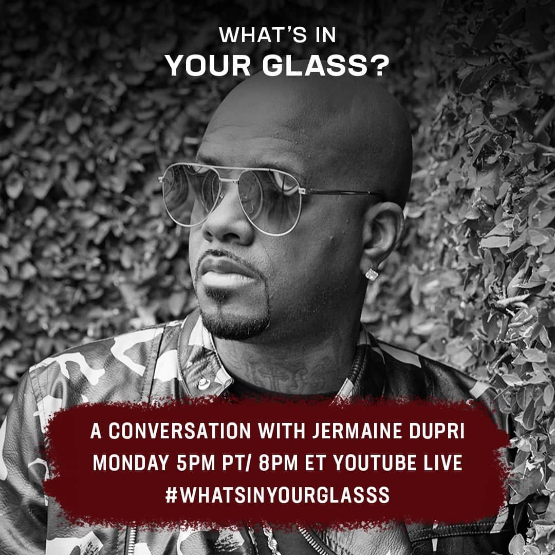 カーメロ・アンソニーのインスタグラム：「Artist, producer, songwriter, entrepreneur, and entertainment industry veteran @jermainedupri joins the conversation on Monday's "What's In Your Glass?" Live on YouTube and Twitter at 5pm PT/8pm ET. #WhatsInYourGlass #STAYME7O」