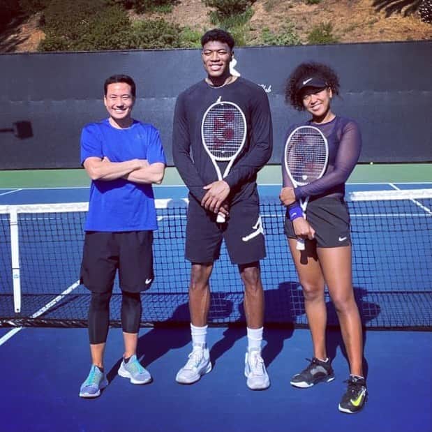 のインスタグラム：「Rui x Naomi  Basketball x Tennis」