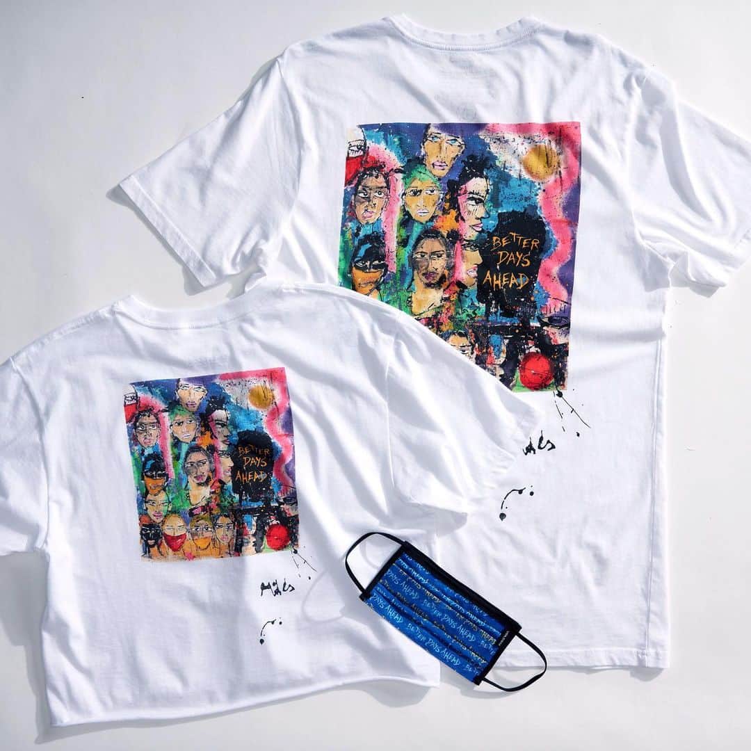 ボルコムのインスタグラム：「Today we celebrate ‘Better Days Ahead’ a limited edition collection featuring original art by our friend @milesregis who is aggressively hopeful and humanistic. Check it out 👉 https://vol.cm/betterdays👈」